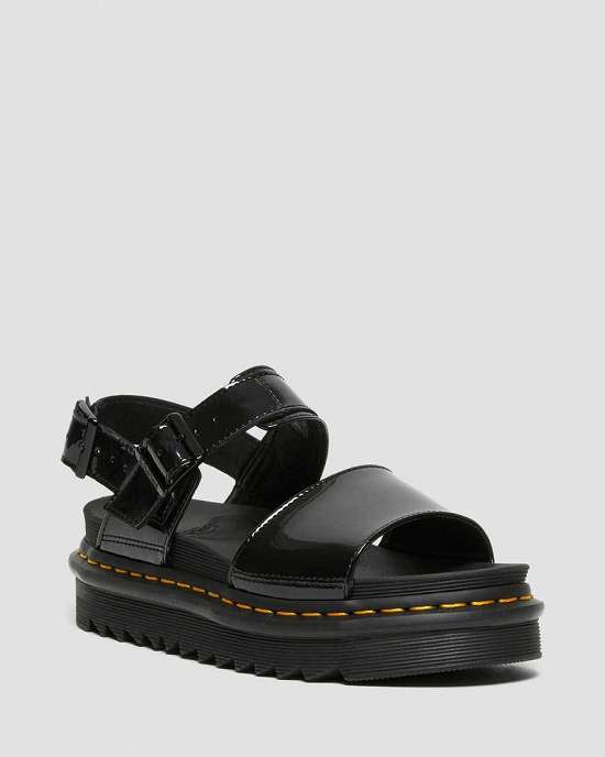 Sandalias Plataforma Dr. Martens Voss Patent Mujer Negros MX-85369
